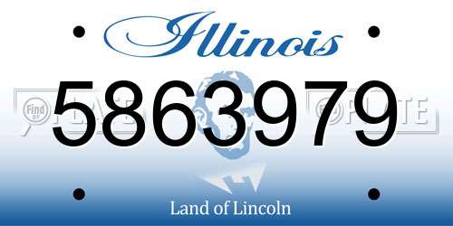 5863979 Illinois License Plate