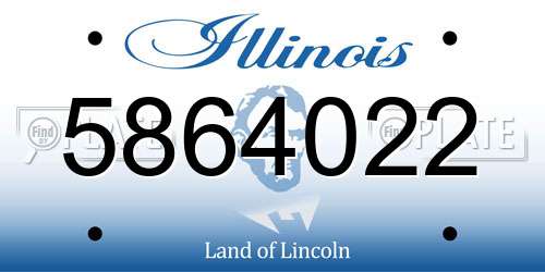 5864022 Illinois License Plate