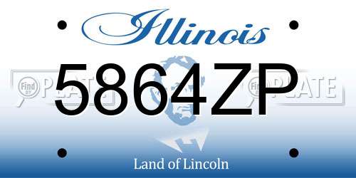 5864ZP Illinois License Plate