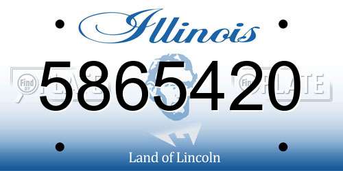 5865420 Illinois License Plate