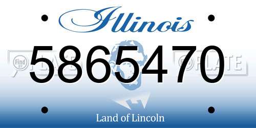 5865470 Illinois License Plate