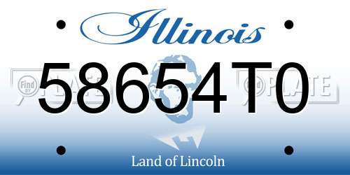 58654T0 Illinois License Plate