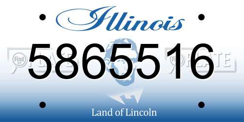 5865516 Illinois License Plate