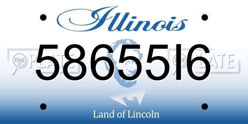 58655I6 Illinois License Plate