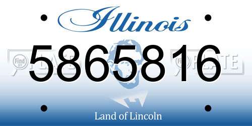 5865816 Illinois License Plate