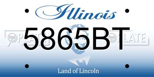 5865BT Illinois License Plate