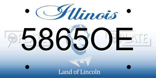 5865OE Illinois License Plate
