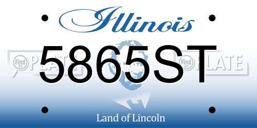5865ST Illinois License Plate