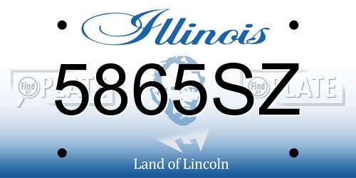 5865SZ Illinois License Plate