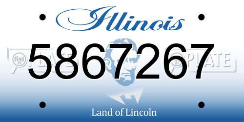 5867267 Illinois License Plate