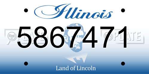 5867471 Illinois License Plate
