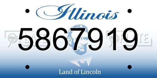 5867919 Illinois License Plate