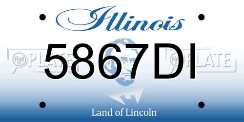 5867DI Illinois License Plate
