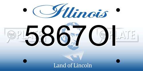 5867OI Illinois License Plate