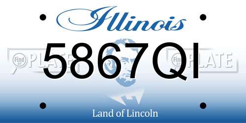 5867QI Illinois License Plate