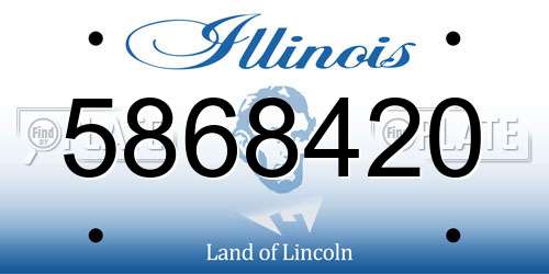 5868420 Illinois License Plate