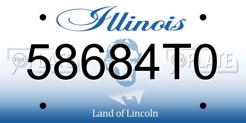 58684T0 Illinois License Plate