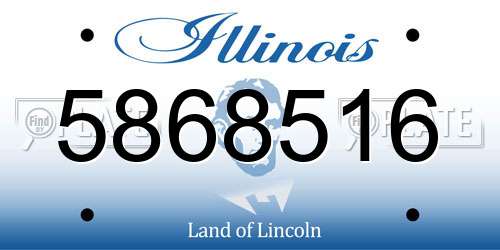 5868516 Illinois License Plate