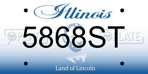 5868ST Illinois License Plate