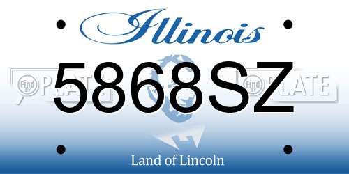 5868SZ Illinois License Plate