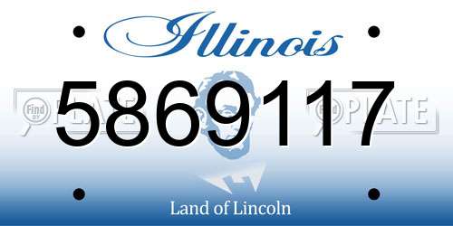 5869117 Illinois License Plate