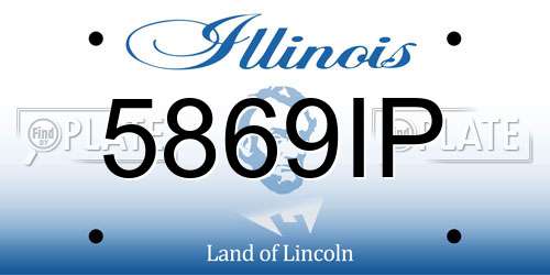 5869IP Illinois License Plate
