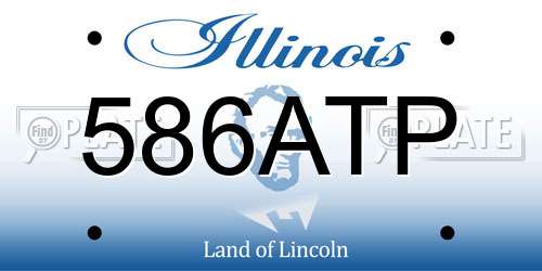 586ATP Illinois License Plate