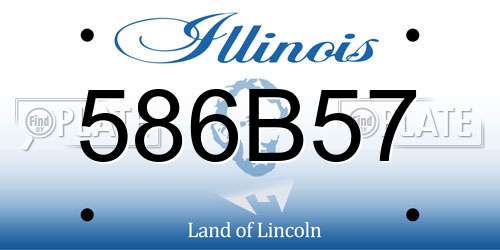 586B57 Illinois License Plate