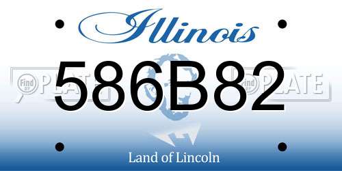 586B82 Illinois License Plate