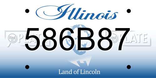 586B87 Illinois License Plate