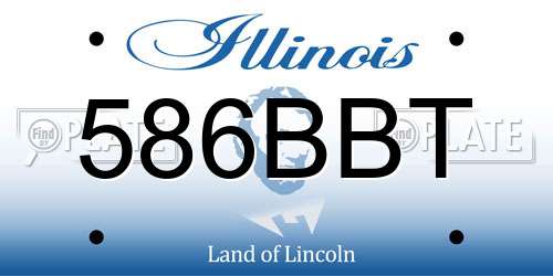 586BBT Illinois License Plate