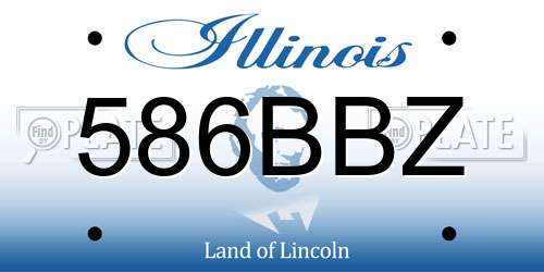 586BBZ Illinois License Plate