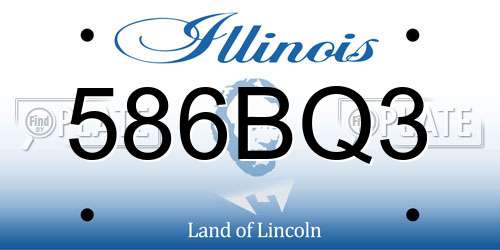 586BQ3 Illinois License Plate