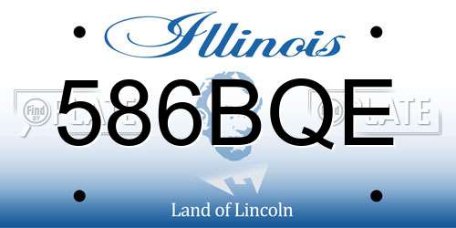 586BQE Illinois License Plate