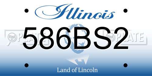 586BS2 Illinois License Plate