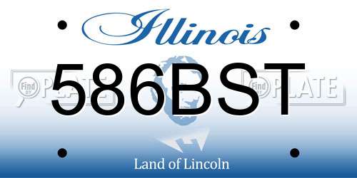 586BST Illinois License Plate