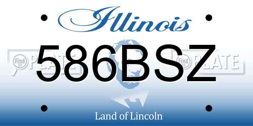 586BSZ Illinois License Plate