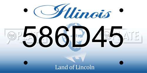 586D45 Illinois License Plate