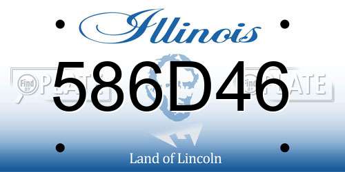 586D46 Illinois License Plate