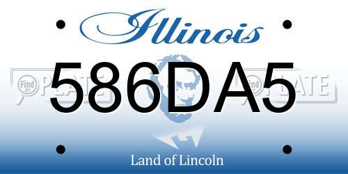 586DA5 Illinois License Plate