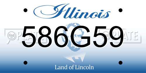 586G59 Illinois License Plate