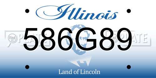 586G89 Illinois License Plate
