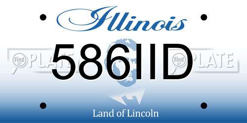 586IID Illinois License Plate