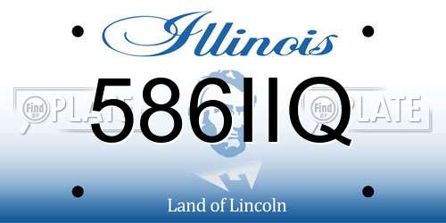 586IIQ Illinois License Plate