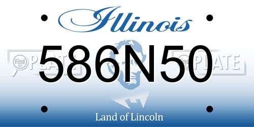 586N50 Illinois License Plate