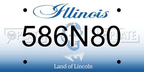 586N80 Illinois License Plate