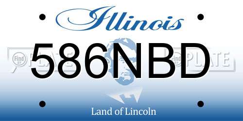 586NBD Illinois License Plate