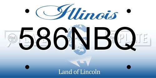 586NBQ Illinois License Plate
