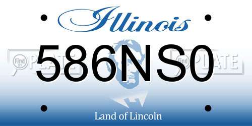 586NS0 Illinois License Plate