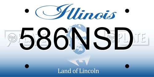586NSD Illinois License Plate
